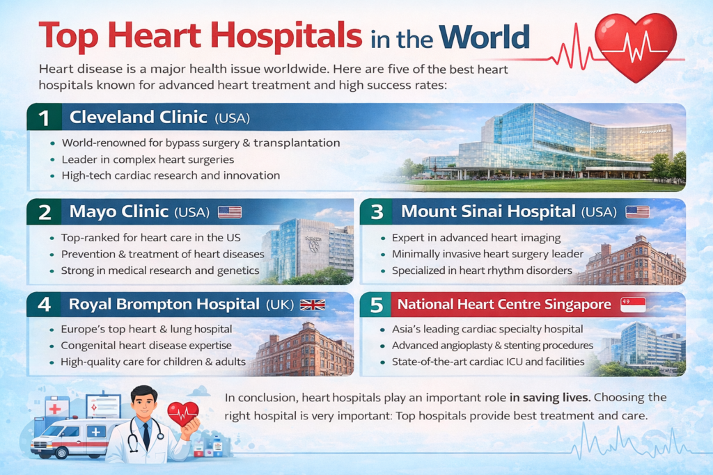 Top Heart Hospitals in the World
